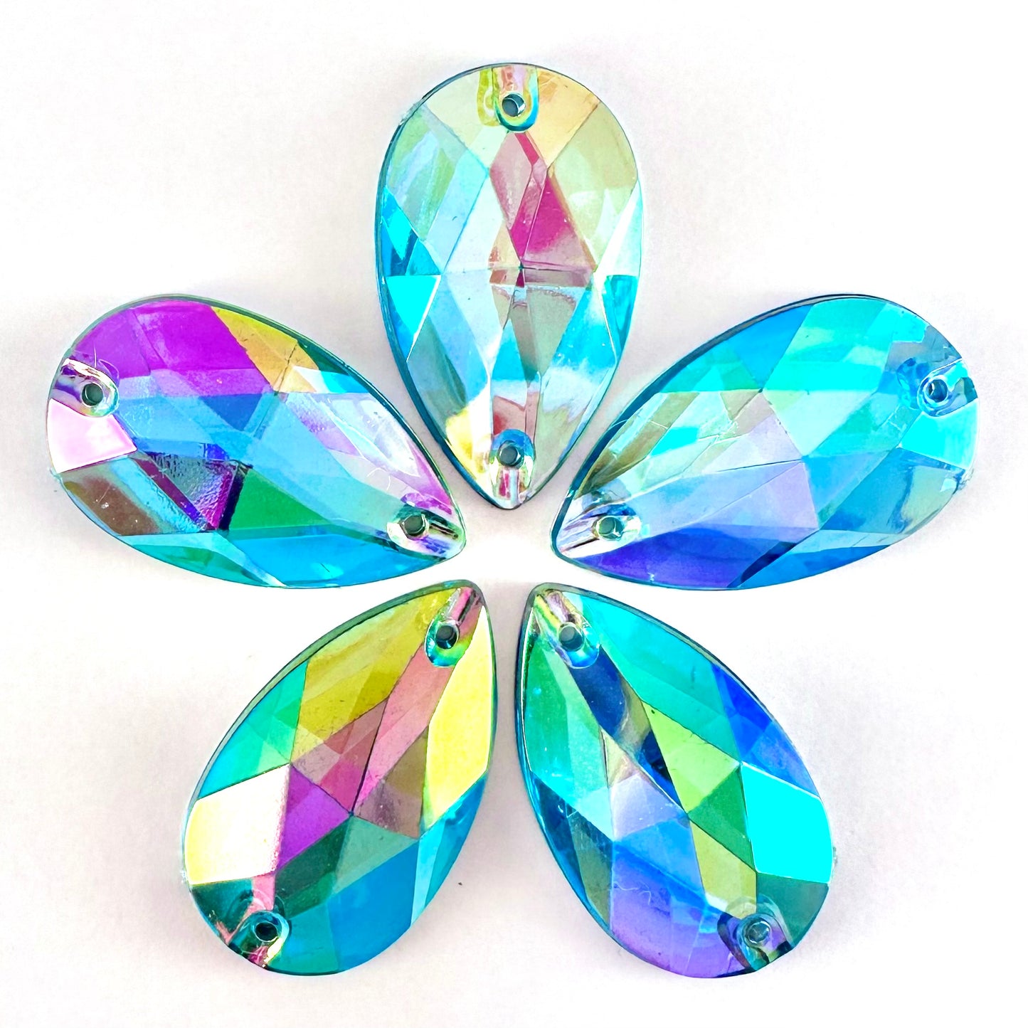 Aquamarine AB Acrylic Teardrop