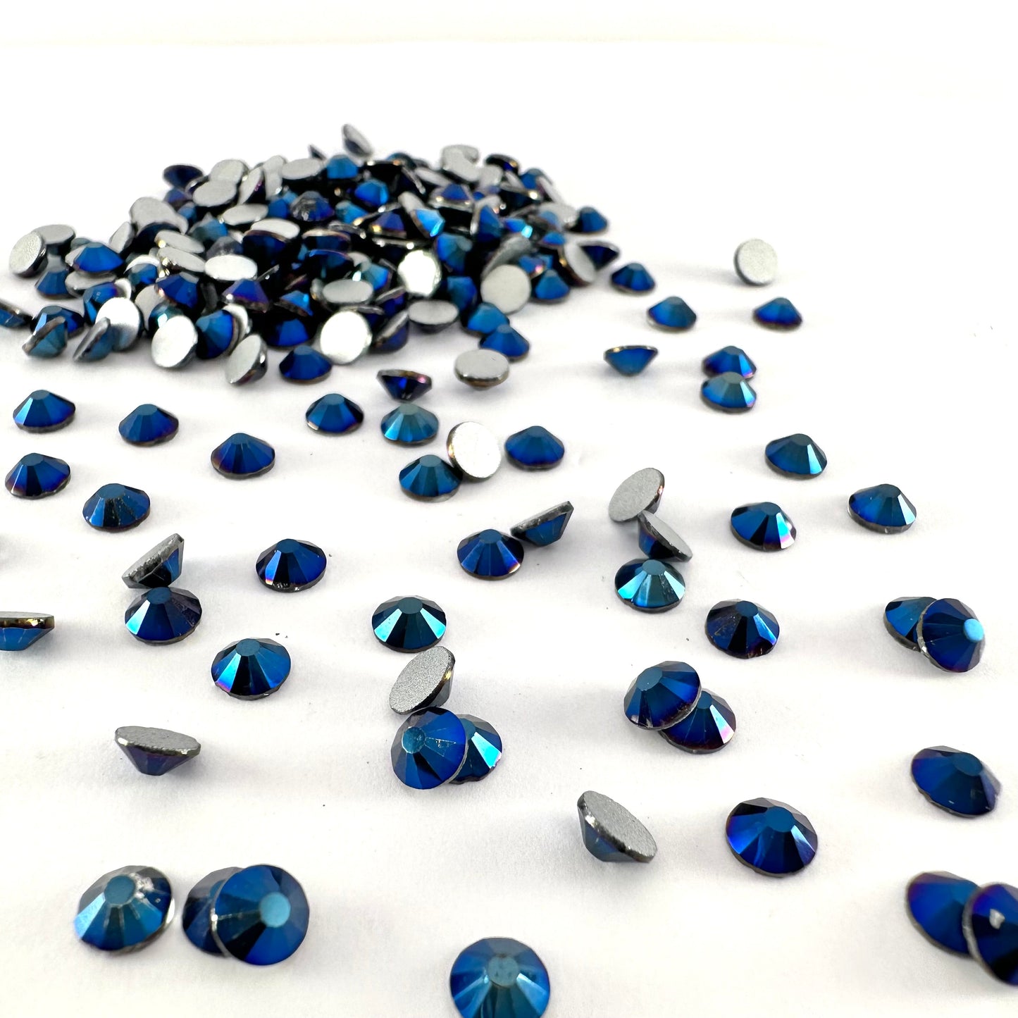 Dark Blue Metallic Rhinestone