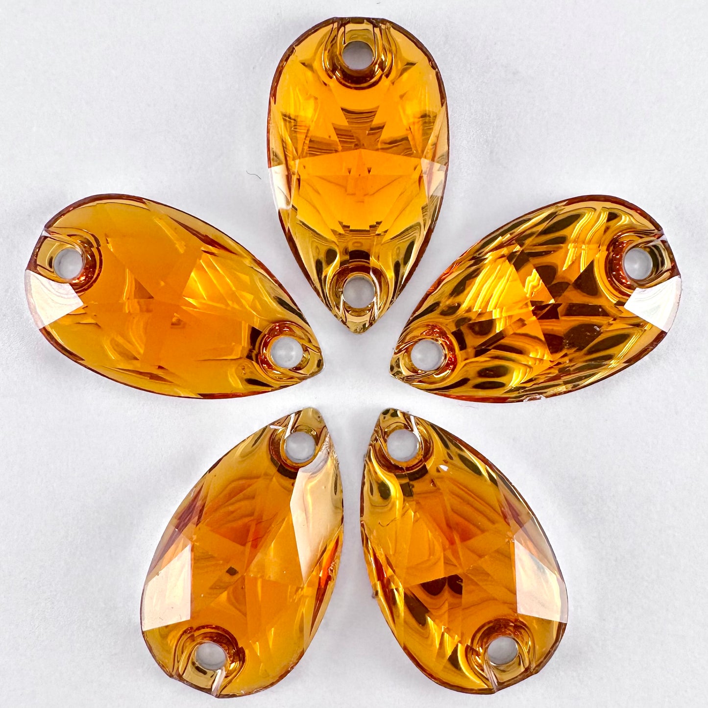 Orange Acrylic Teardrop