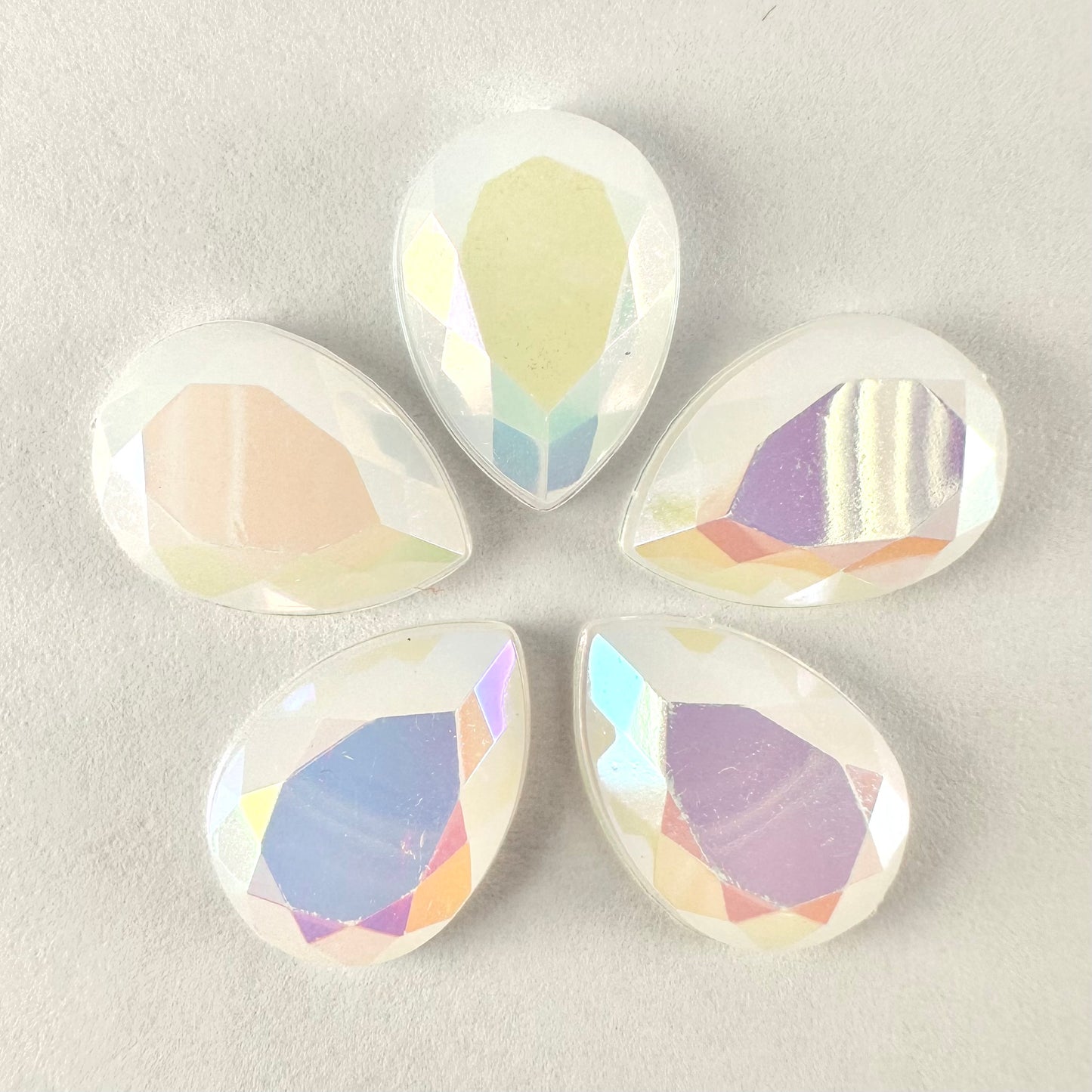 Pearlescent Opal AB Acrylic Teardrop