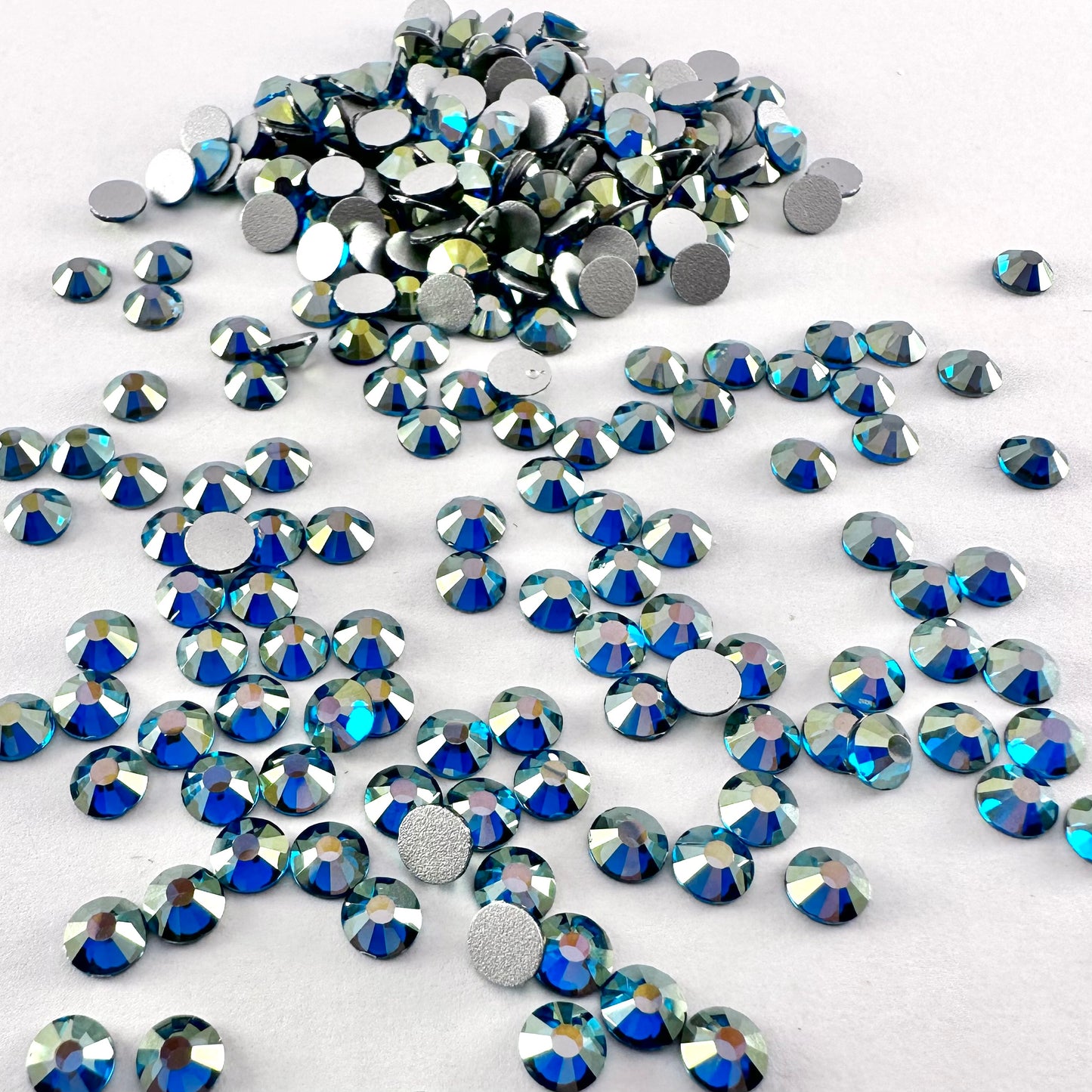 Shimmer Peacock Blue Rhinestone