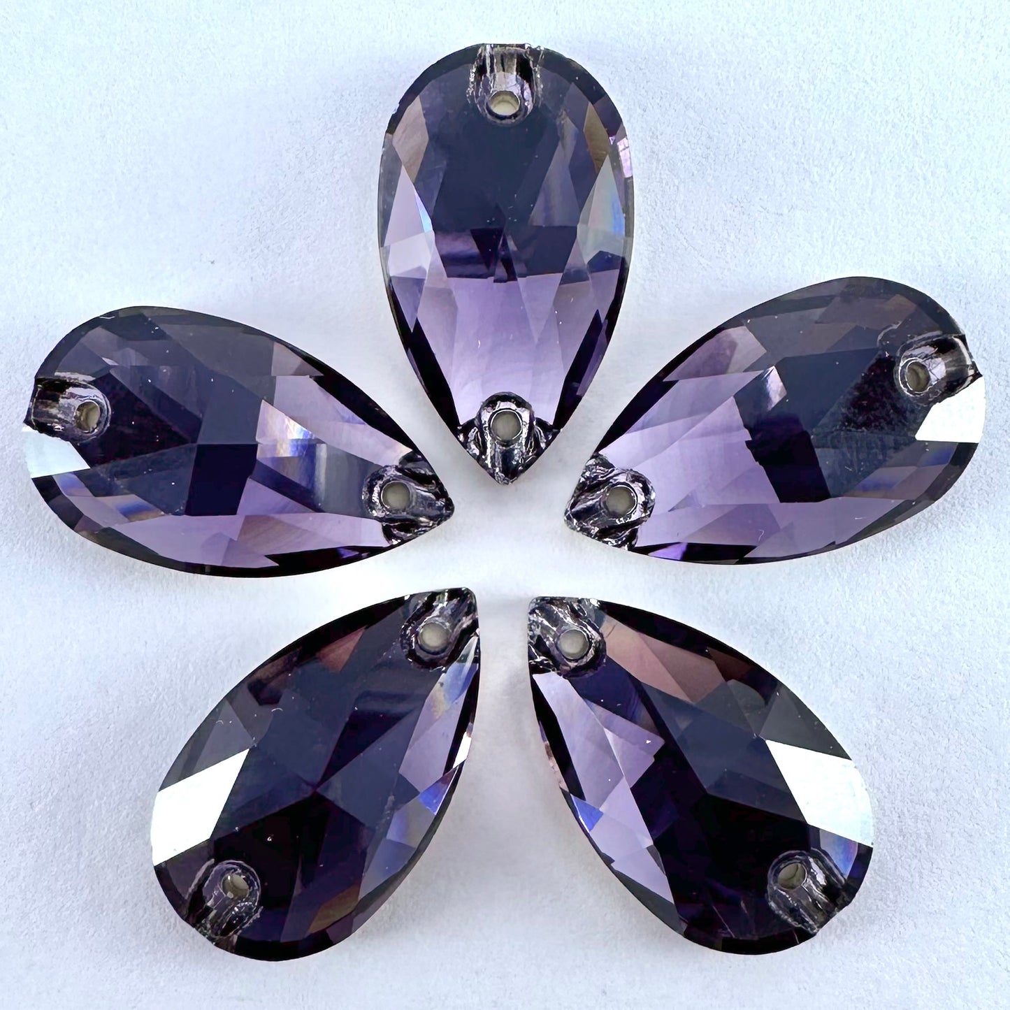 Tanzanite Glass Teardrop