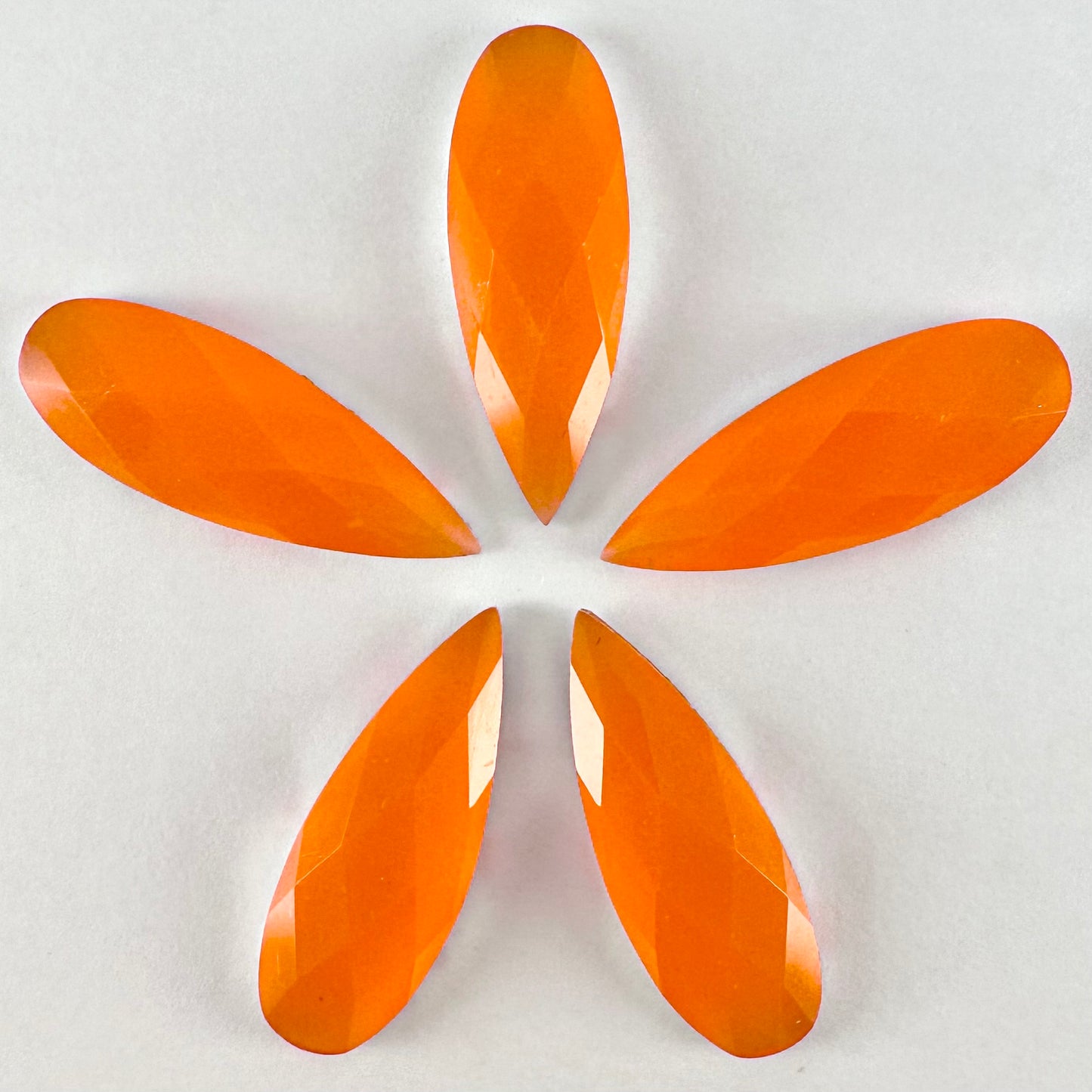 Neon Orange Narrow Acrylic Teardrop