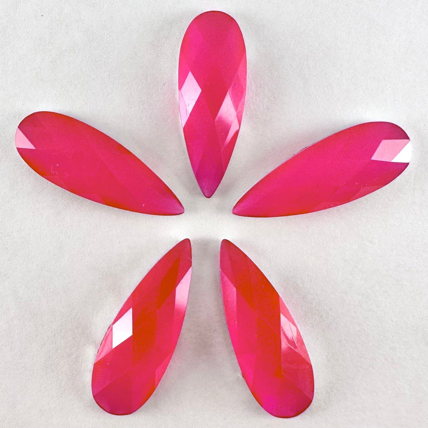 Neon Pink Narrow Acrylic Teardrop