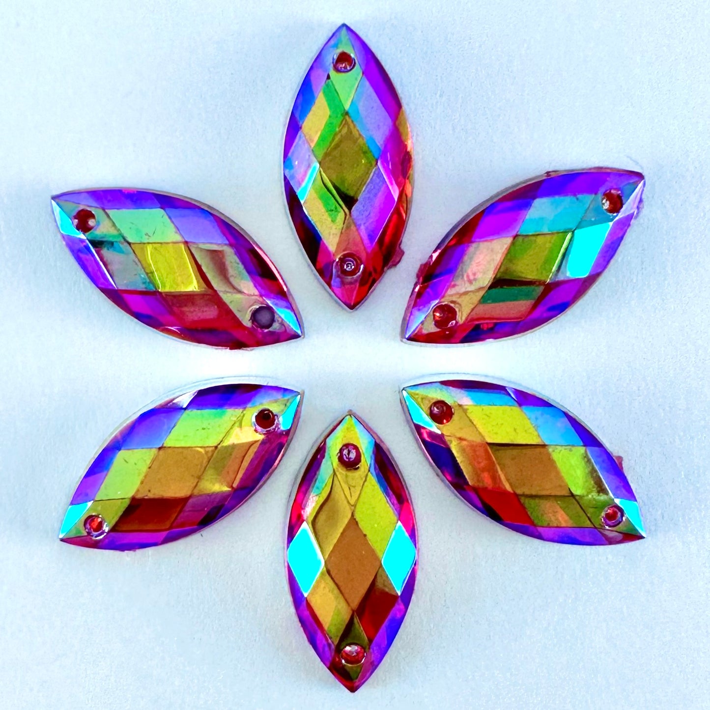 Red AB Acrylic Horse-Eye