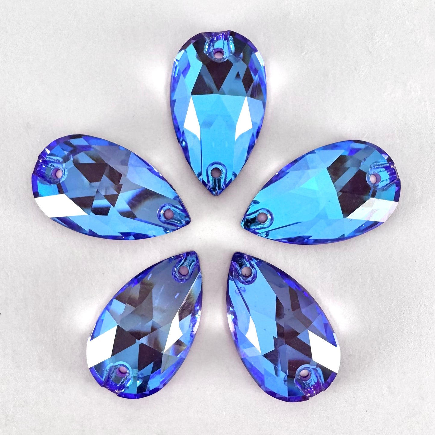 Opaque Tanzanite Luminescent MI Glass Teardrop