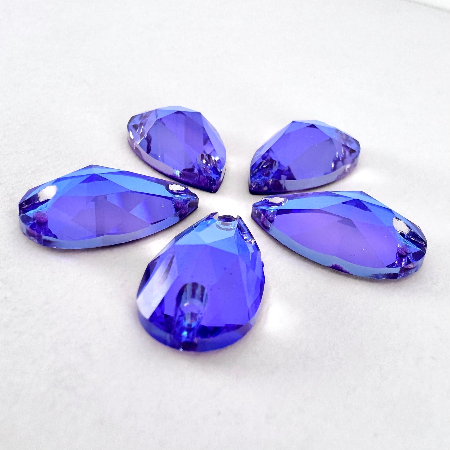 Opaque Tanzanite Luminescent MI Glass Teardrop