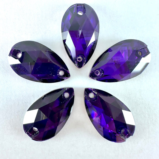 Purple Velvet Glass Teardrop