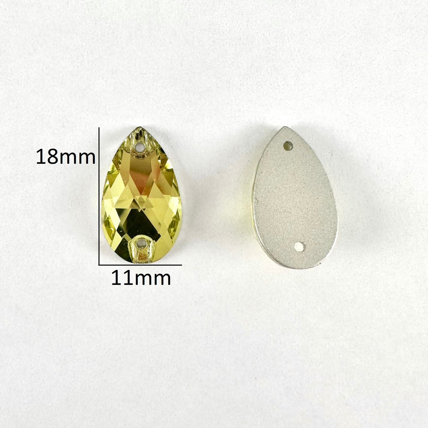 Light Topaz Glass Teardrop