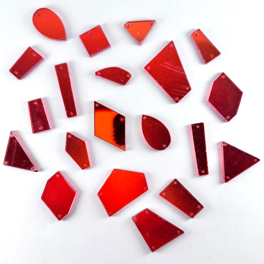 Mirror Shapes - Red (various shape options)