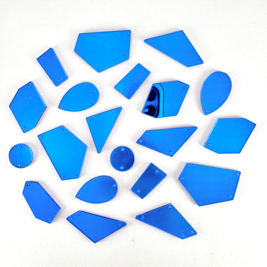Mirror Shapes - Blue (various shape options)