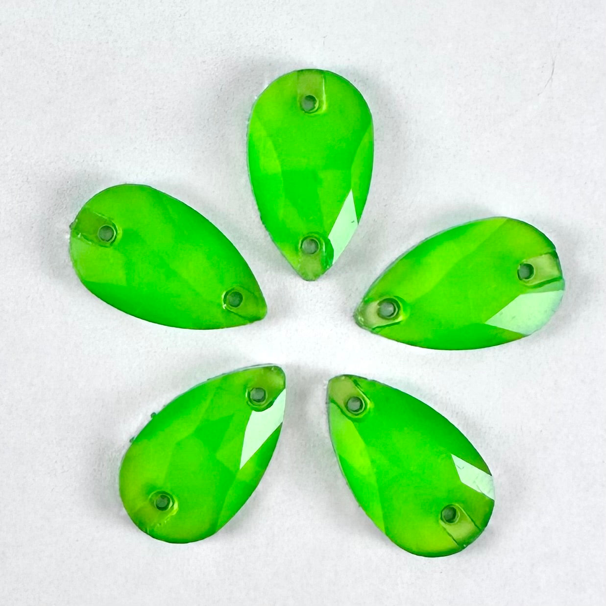 Neon Green Acrylic Teardrop