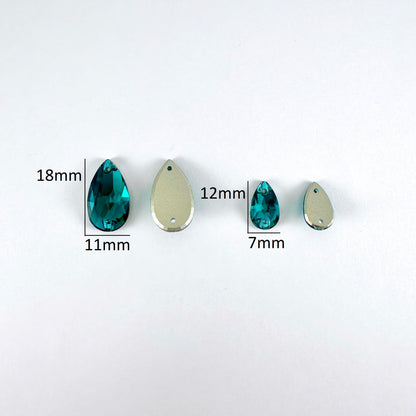 Emerald Glass Teardrop