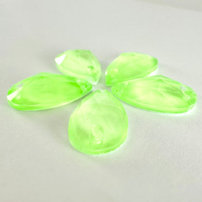 Neon Fluorescent Peridot MN Glass Teardrop