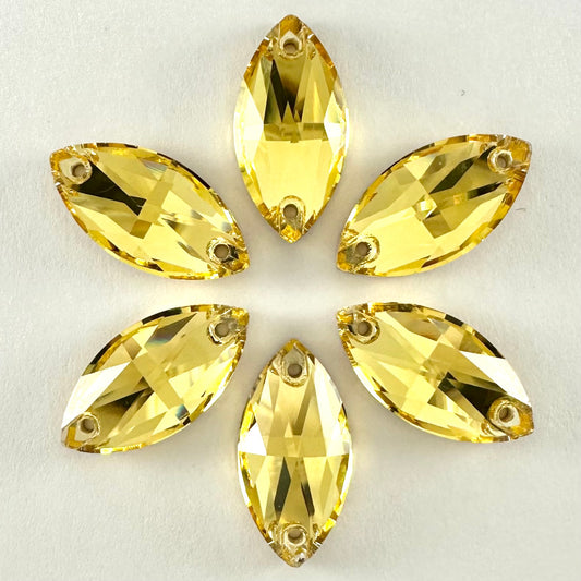 Citrine Glass Navette