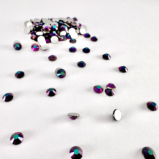 Metallic Rainbow Rose Gold Rhinestone