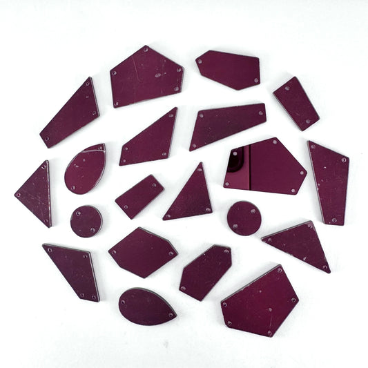 Mirror Shapes - Burgundy (various shape options)