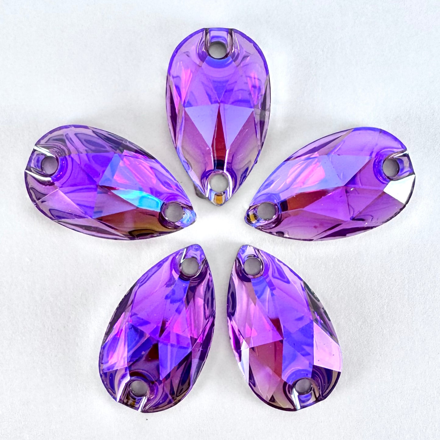 Light Amethyst AB Acrylic Teardrop