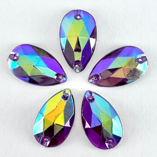 Purple AB Acrylic Teardrop