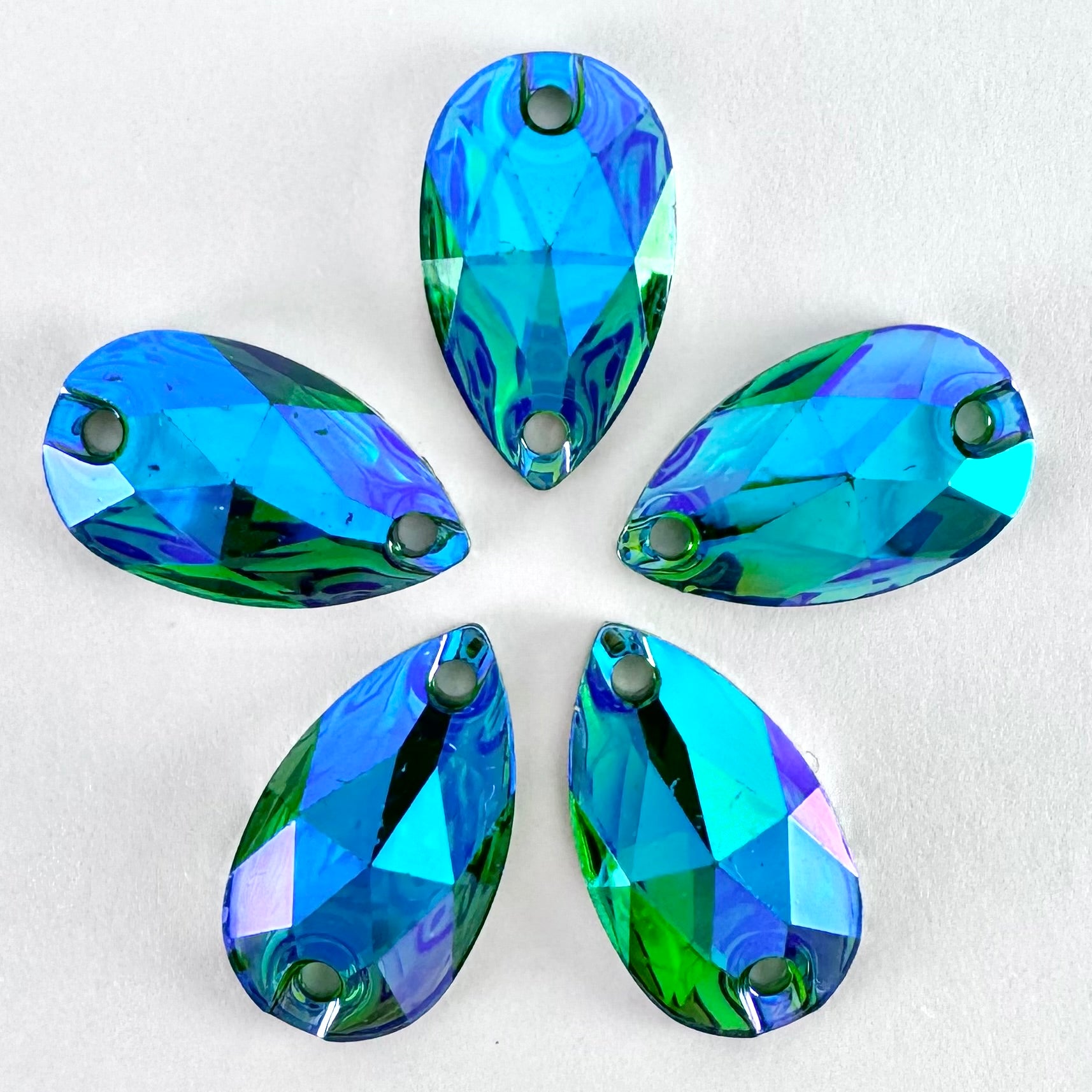 Green AB Acrylic Teardrop