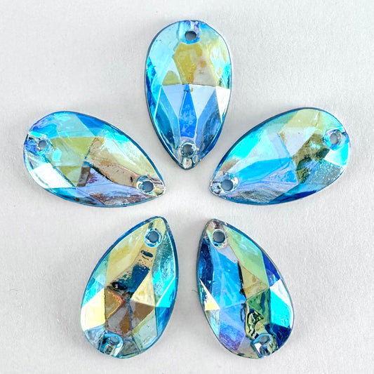 Sky Blue AB Acrylic Teardrop