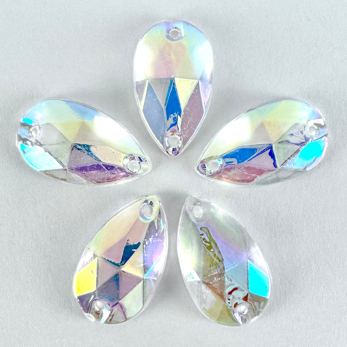 Transparent AB Acrylic Teardrop