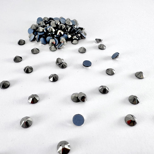 CLEARANCE - Apricus Jet Hematite Hotfix Rhinestone