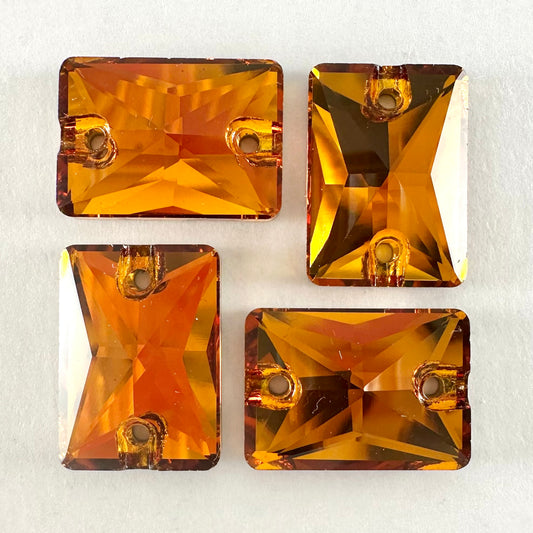 Tangerine Glass Rectangle