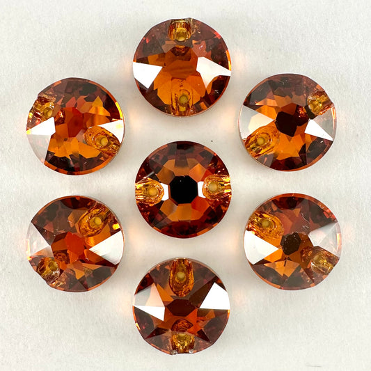 Tangerine Glass Rivoli (3288 facet)