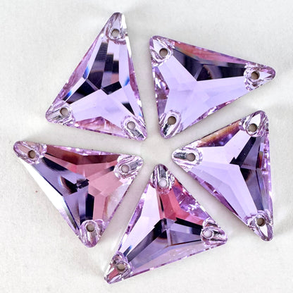 Violet Slim Glass Triangle