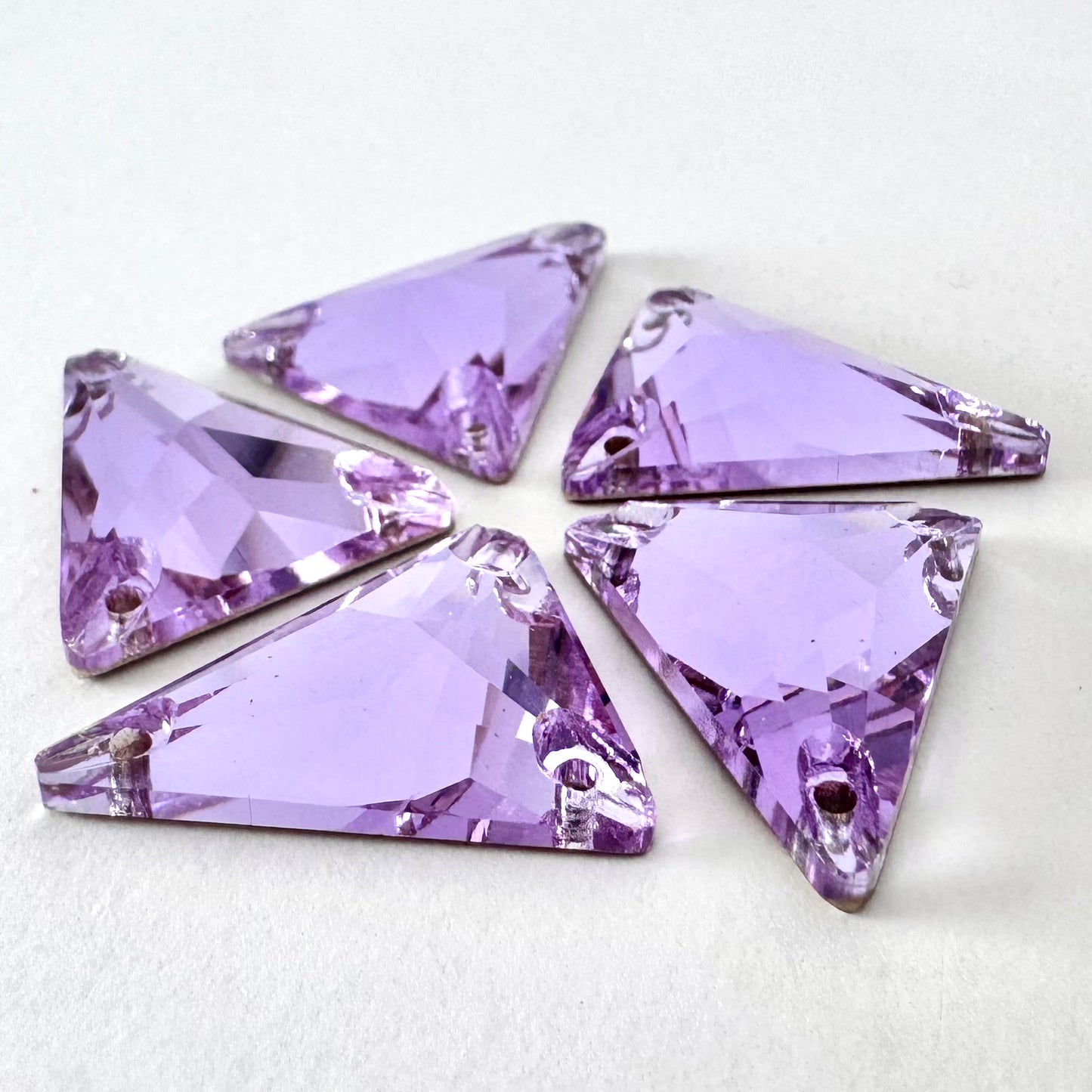 Violet Slim Glass Triangle