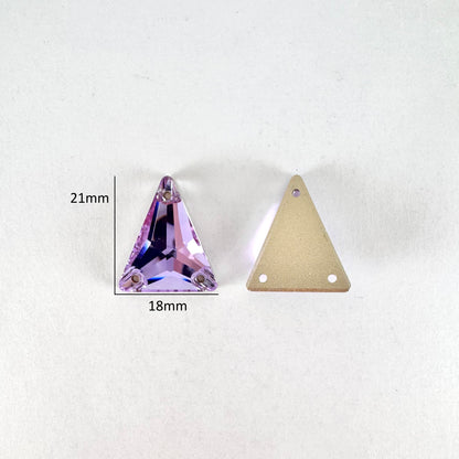 Violet Slim Glass Triangle