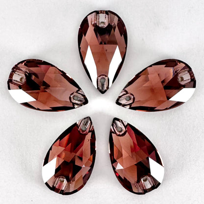 Burgundy Glass Teardrop