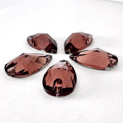 Burgundy Glass Teardrop