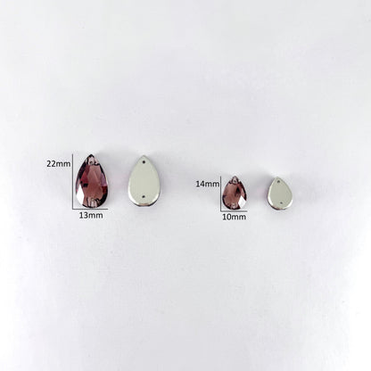 Burgundy Glass Teardrop