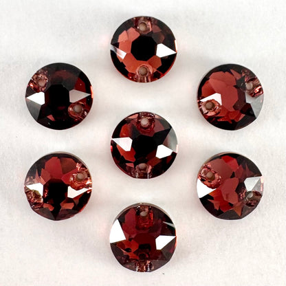 Burgundy Glass Rivoli (3288 facet)