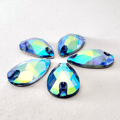 Light Sapphire AB Glass Teardrop
