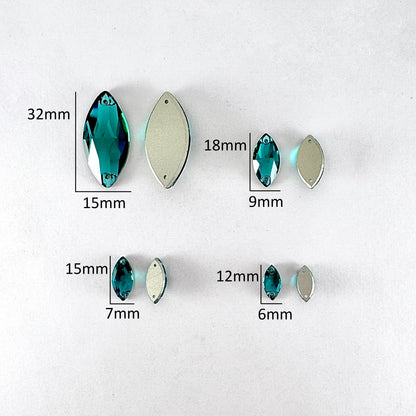 Emerald Glass Navette