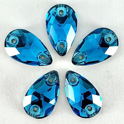 Blue Zircon Glass Teardrop