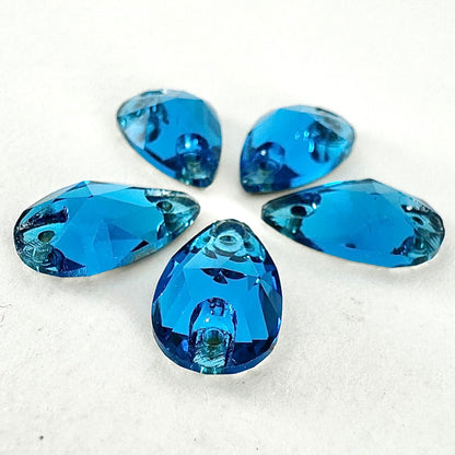 Blue Zircon Glass Teardrop
