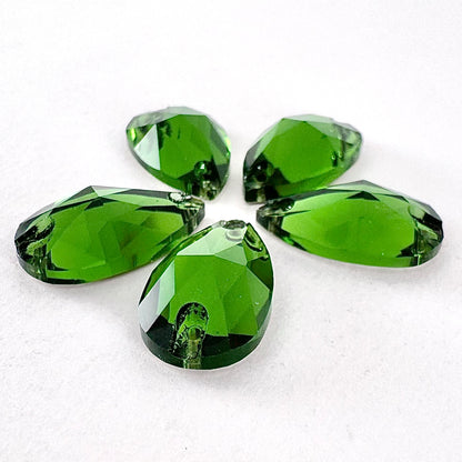 Fern Green Glass Teardrop