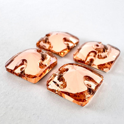 Light Peach Rounded Glass Square