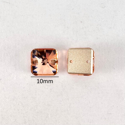 Light Peach Rounded Glass Square