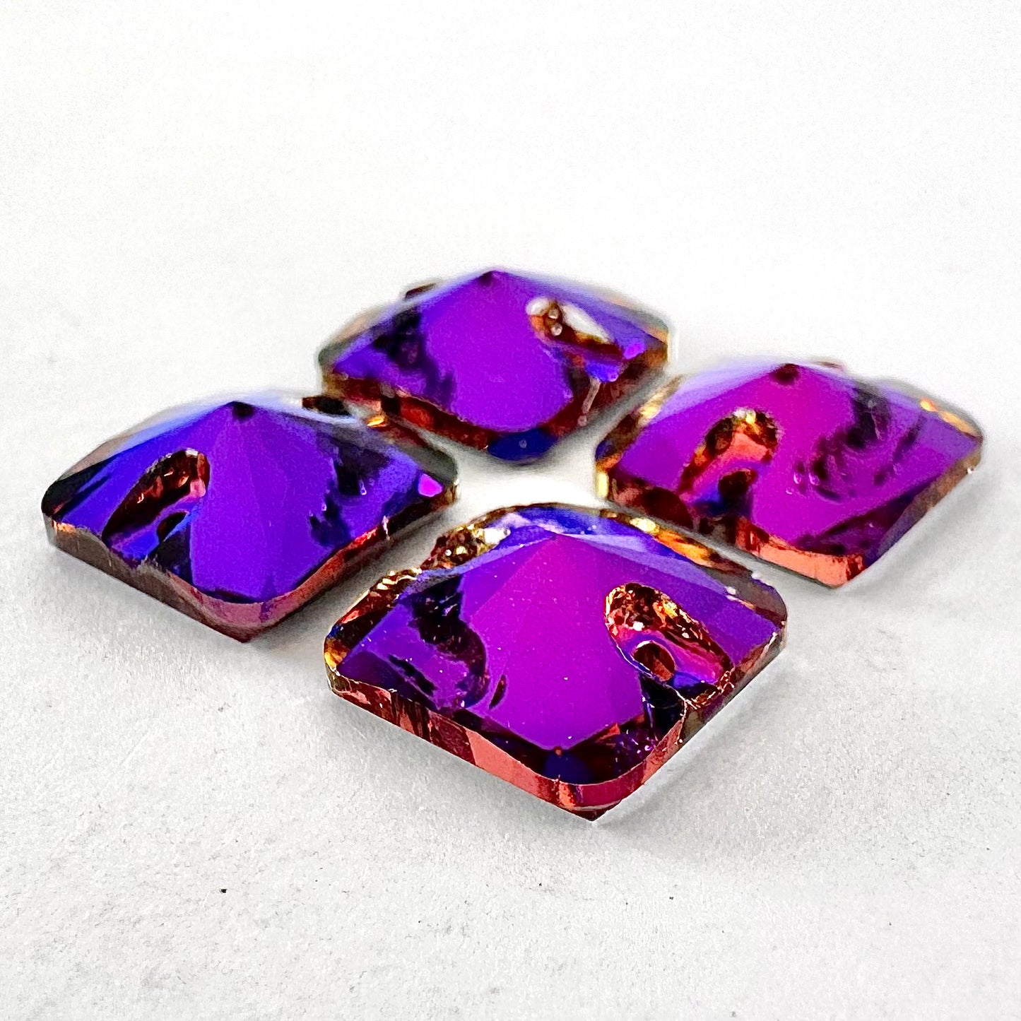 Violet Blue Rounded Glass Square