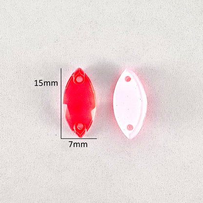 Neon Hyacinth Glass Navette