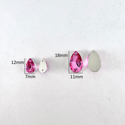 Rose Glass Teardrop