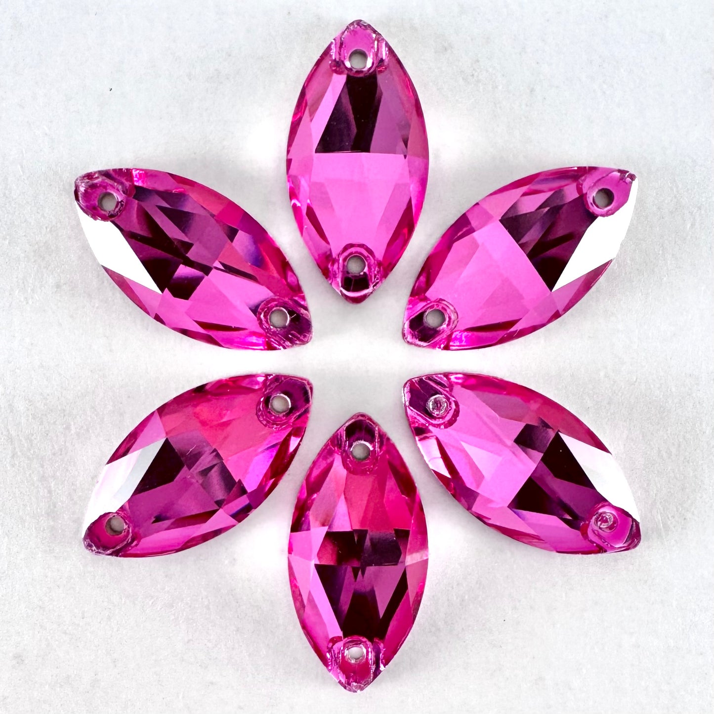 Rose Glass Navette