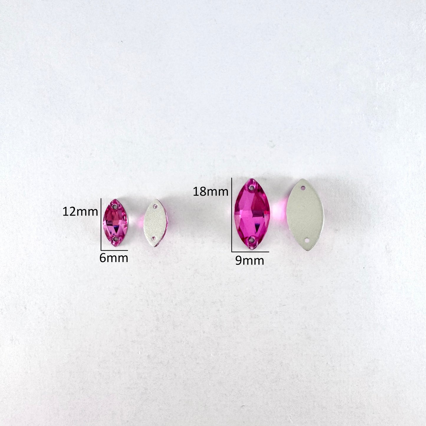 Rose Glass Navette