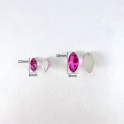 Rose Glass Navette