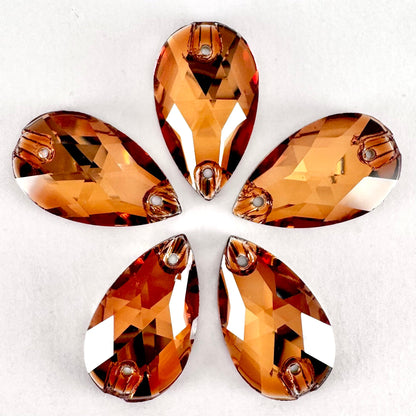 Tangerine Glass Teardrop